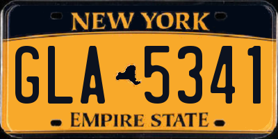 NY license plate GLA5341