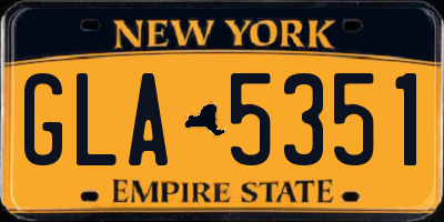 NY license plate GLA5351
