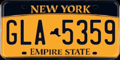 NY license plate GLA5359