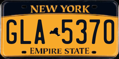 NY license plate GLA5370