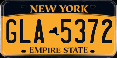 NY license plate GLA5372