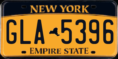 NY license plate GLA5396