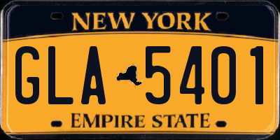 NY license plate GLA5401