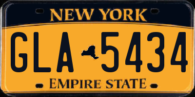 NY license plate GLA5434