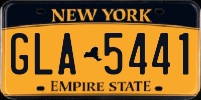 NY license plate GLA5441