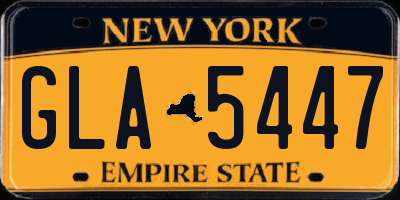 NY license plate GLA5447
