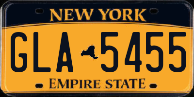 NY license plate GLA5455