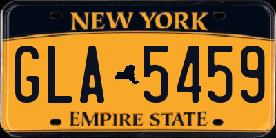 NY license plate GLA5459