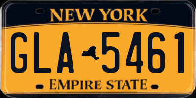 NY license plate GLA5461