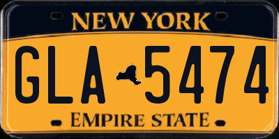 NY license plate GLA5474