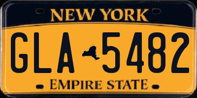 NY license plate GLA5482