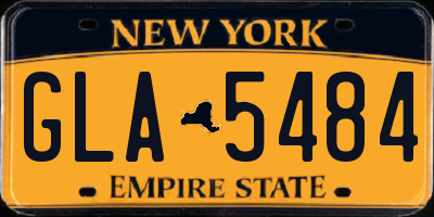 NY license plate GLA5484