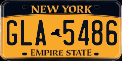 NY license plate GLA5486