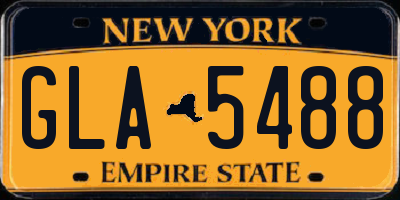 NY license plate GLA5488