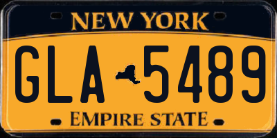 NY license plate GLA5489