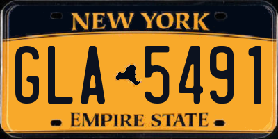 NY license plate GLA5491