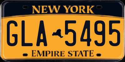 NY license plate GLA5495
