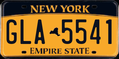 NY license plate GLA5541