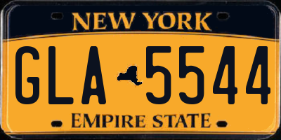 NY license plate GLA5544