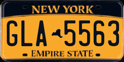 NY license plate GLA5563