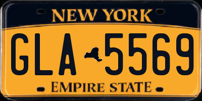 NY license plate GLA5569