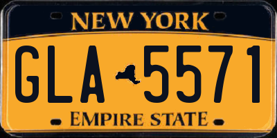 NY license plate GLA5571