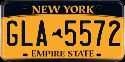 NY license plate GLA5572