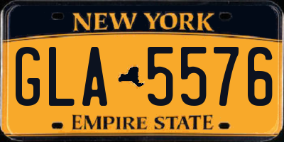 NY license plate GLA5576
