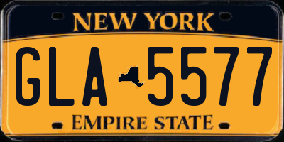 NY license plate GLA5577