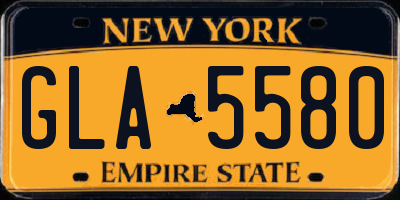 NY license plate GLA5580