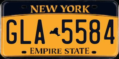 NY license plate GLA5584