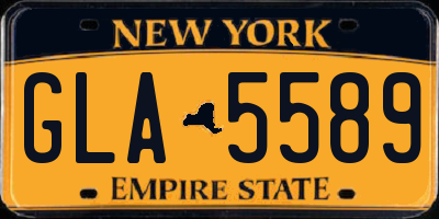 NY license plate GLA5589