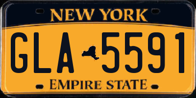 NY license plate GLA5591