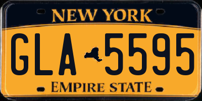 NY license plate GLA5595