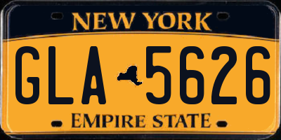 NY license plate GLA5626