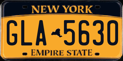 NY license plate GLA5630