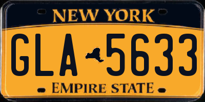 NY license plate GLA5633