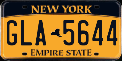 NY license plate GLA5644