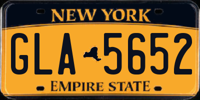 NY license plate GLA5652