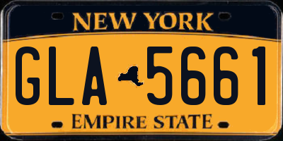 NY license plate GLA5661