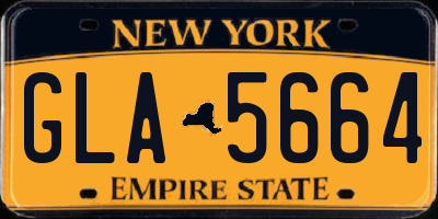NY license plate GLA5664