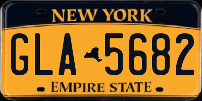 NY license plate GLA5682