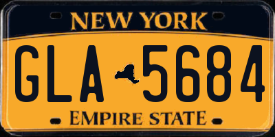 NY license plate GLA5684