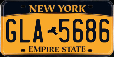 NY license plate GLA5686