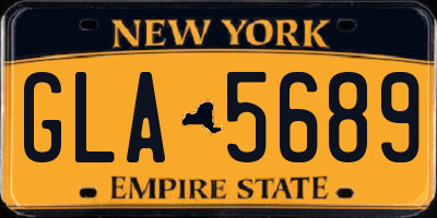 NY license plate GLA5689
