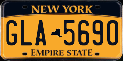 NY license plate GLA5690