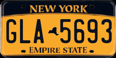 NY license plate GLA5693