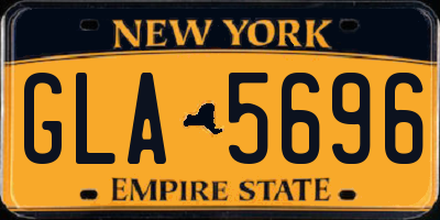 NY license plate GLA5696