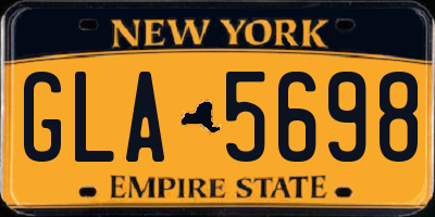 NY license plate GLA5698