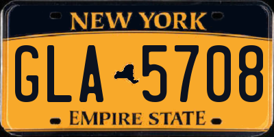 NY license plate GLA5708